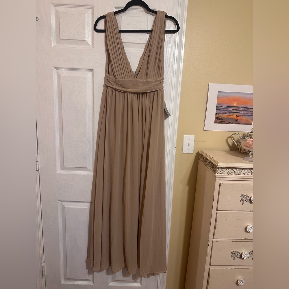 NWT Tan Evening Gown